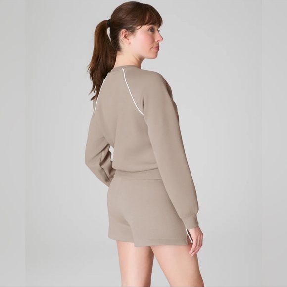 Spanx AirEssentials Pique long sleeve crew neck top - Picture 3 of 8